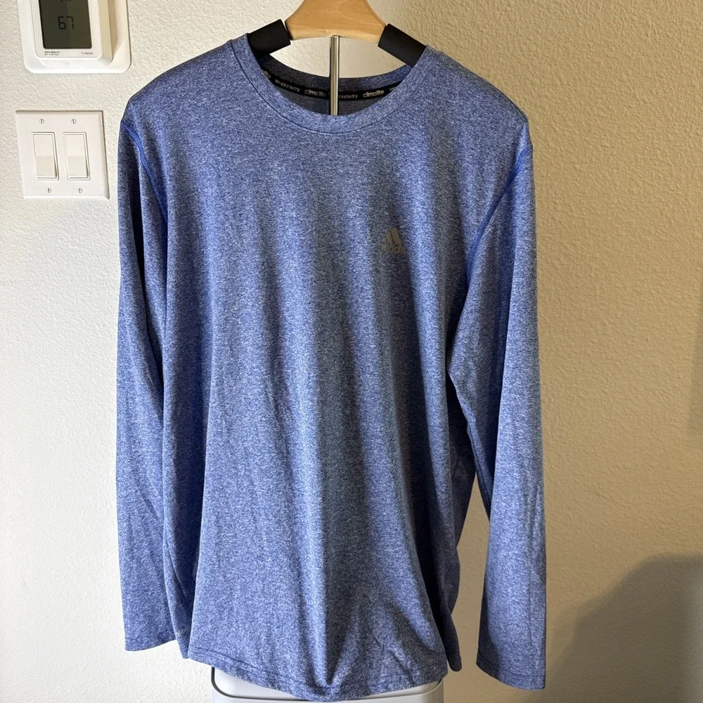 Adidas Climalite Men's Long Sleeve‎ Blue Size XL